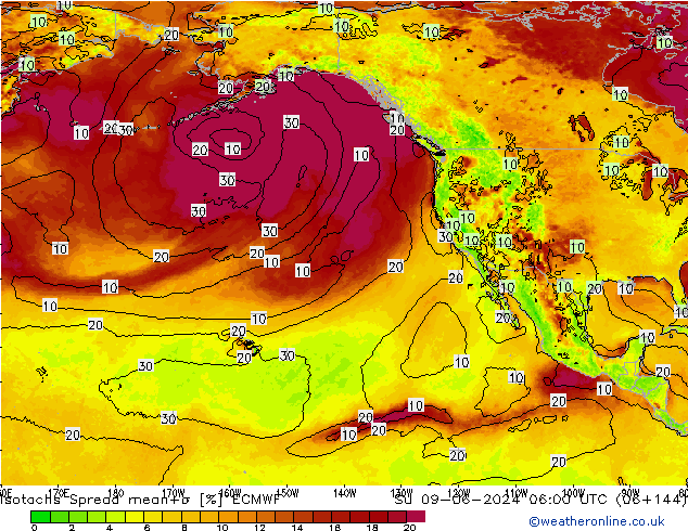 Isotachs Spread ECMWF dim 09.06.2024 06 UTC