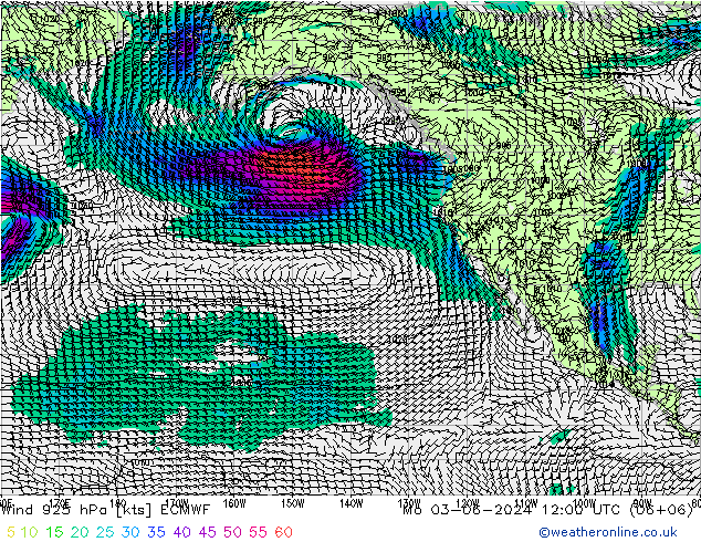 Vent 925 hPa ECMWF lun 03.06.2024 12 UTC