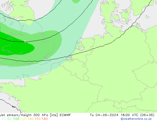 Corriente en chorro ECMWF mar 04.06.2024 18 UTC