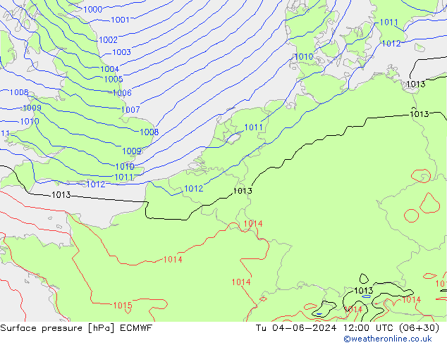 pression de l'air ECMWF mar 04.06.2024 12 UTC