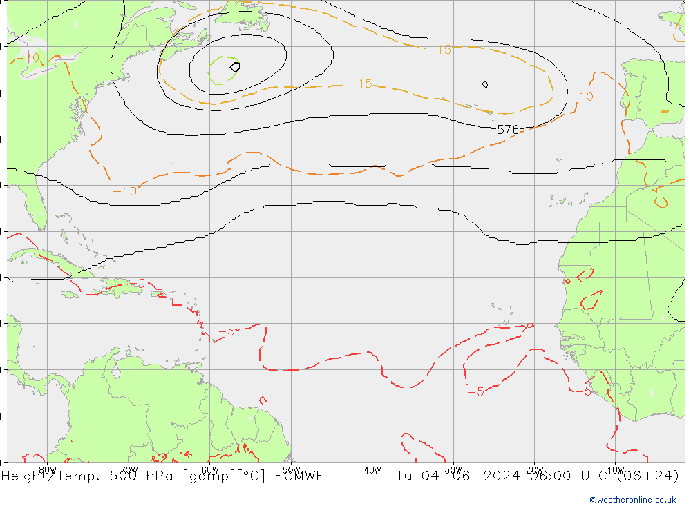 Height/Temp. 500 hPa ECMWF mar 04.06.2024 06 UTC