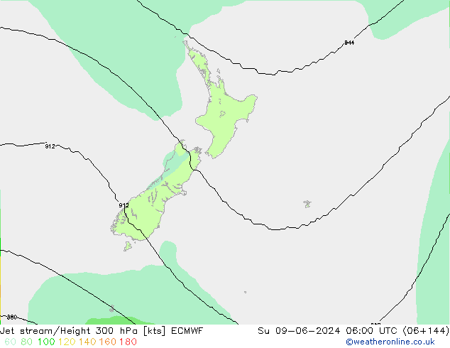 Corrente a getto ECMWF dom 09.06.2024 06 UTC