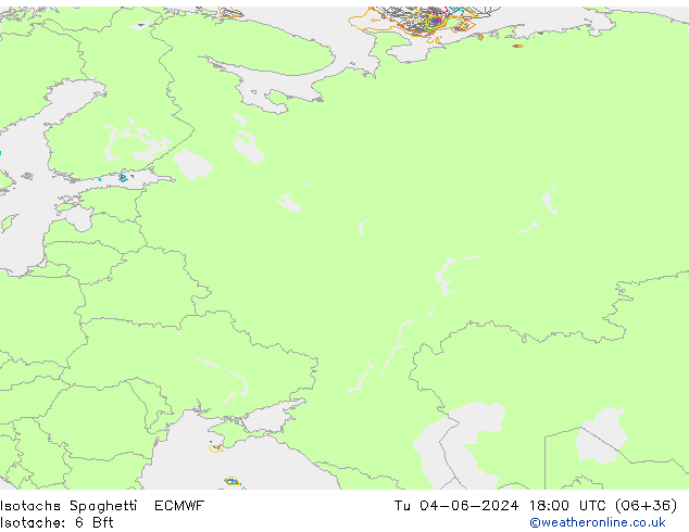 Isotaca Spaghetti ECMWF mar 04.06.2024 18 UTC