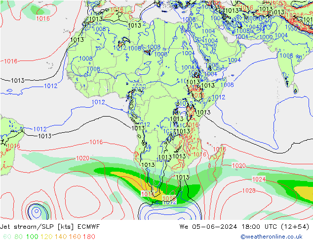 Jet stream/SLP ECMWF St 05.06.2024 18 UTC