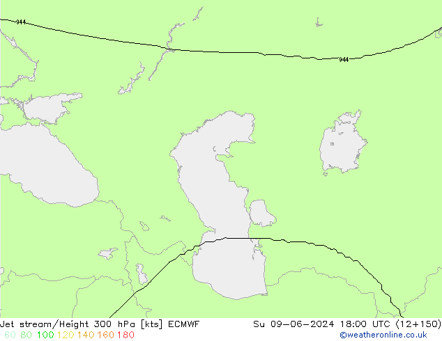 Straalstroom ECMWF zo 09.06.2024 18 UTC