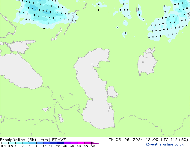 Precipitazione (6h) ECMWF gio 06.06.2024 00 UTC