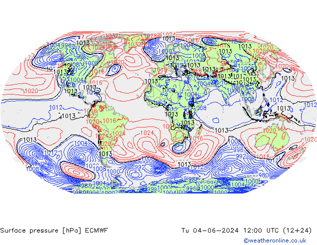 Pressione al suolo ECMWF mar 04.06.2024 12 UTC