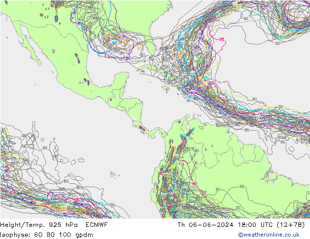 Height/Temp. 925 hPa ECMWF czw. 06.06.2024 18 UTC