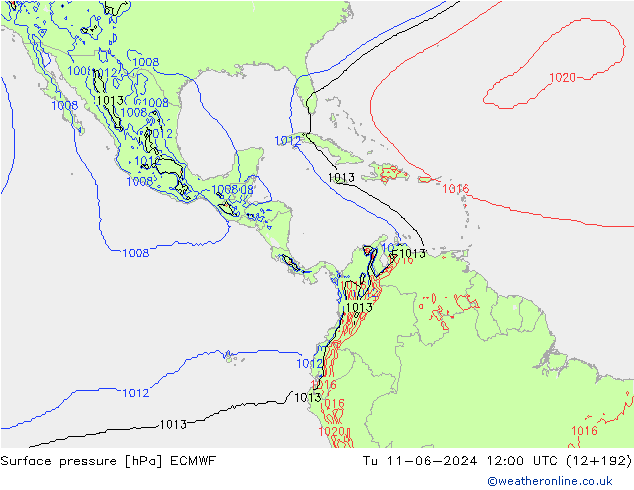 Luchtdruk (Grond) ECMWF di 11.06.2024 12 UTC