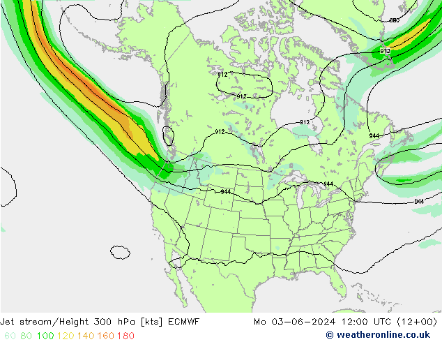 Jet Akımları ECMWF Pzt 03.06.2024 12 UTC