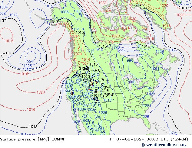 Bodendruck ECMWF Fr 07.06.2024 00 UTC