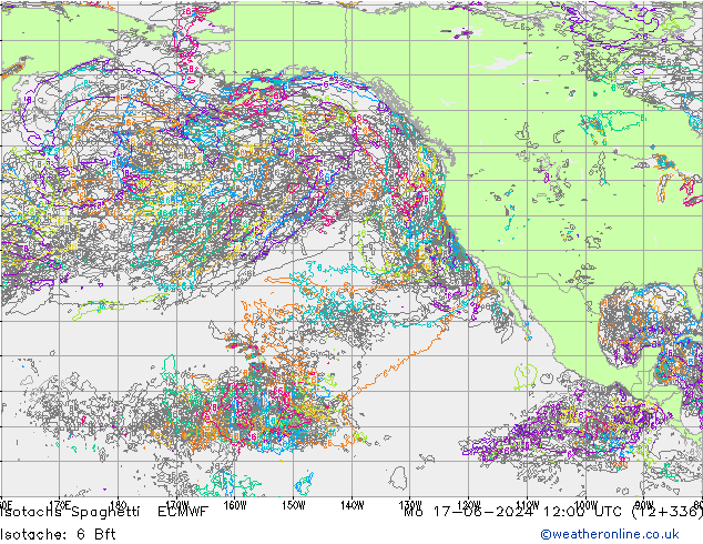 Isotachen Spaghetti ECMWF ma 17.06.2024 12 UTC