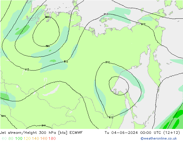 Corrente a getto ECMWF mar 04.06.2024 00 UTC