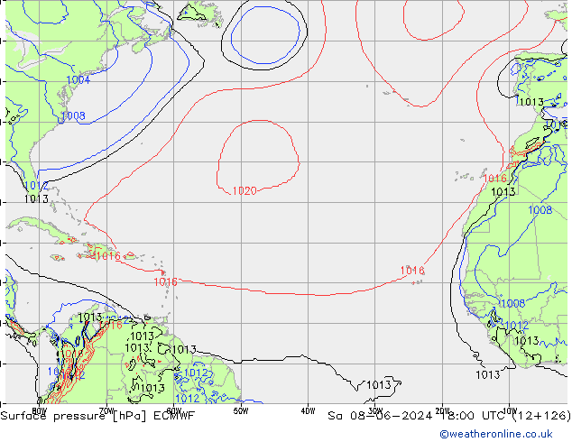 pression de l'air ECMWF sam 08.06.2024 18 UTC