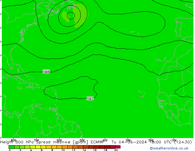 Height 500 hPa Spread ECMWF Ter 04.06.2024 18 UTC