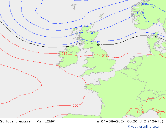 Luchtdruk (Grond) ECMWF di 04.06.2024 00 UTC