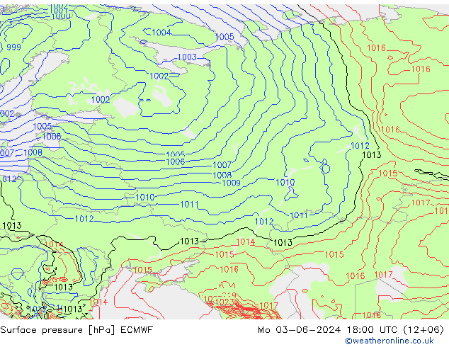 pression de l'air ECMWF lun 03.06.2024 18 UTC