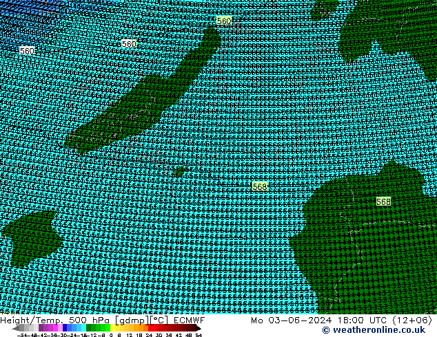 Géop./Temp. 500 hPa ECMWF lun 03.06.2024 18 UTC