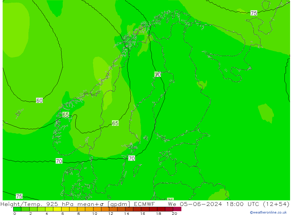 Yükseklik/Sıc. 925 hPa ECMWF Çar 05.06.2024 18 UTC