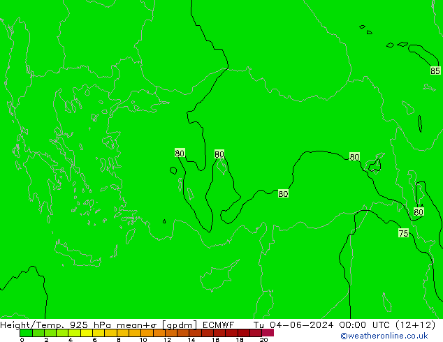 Geop./Temp. 925 hPa ECMWF mar 04.06.2024 00 UTC