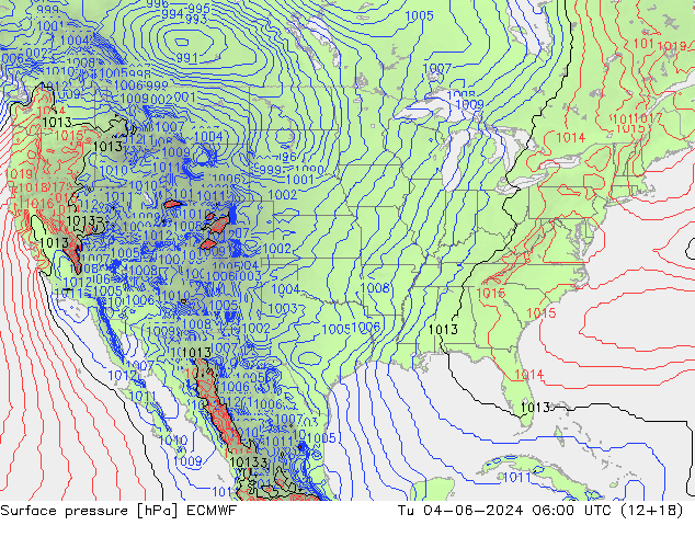 ciśnienie ECMWF wto. 04.06.2024 06 UTC