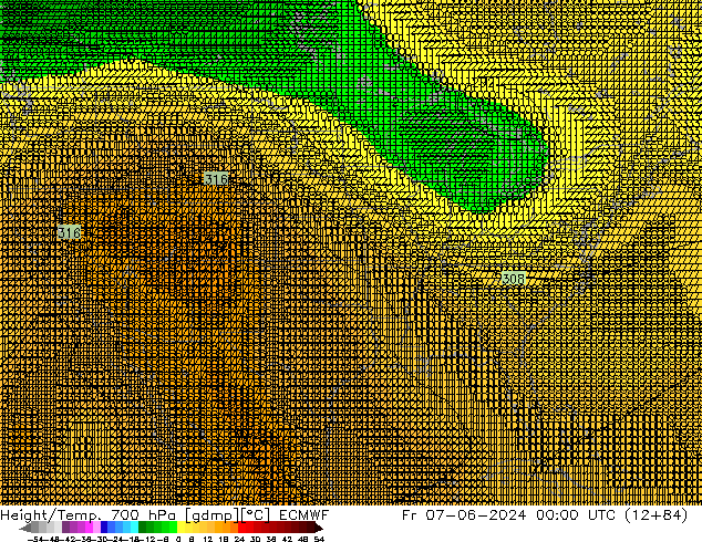 Height/Temp. 700 hPa ECMWF pt. 07.06.2024 00 UTC