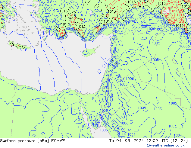 pression de l'air ECMWF mar 04.06.2024 12 UTC