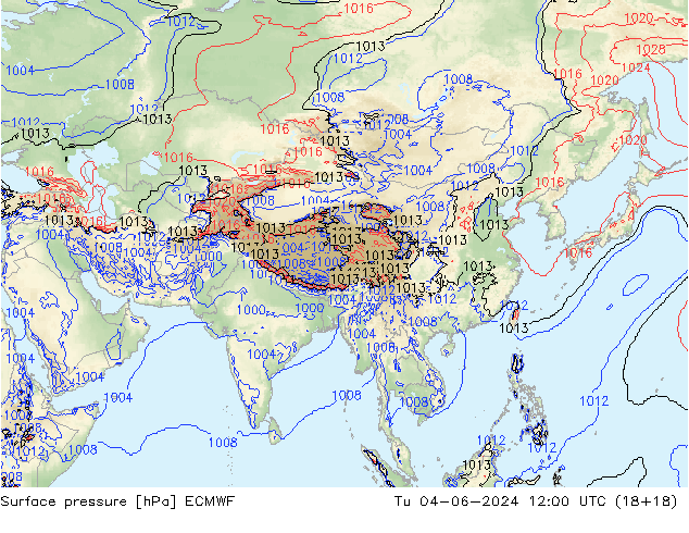 pression de l'air ECMWF mar 04.06.2024 12 UTC