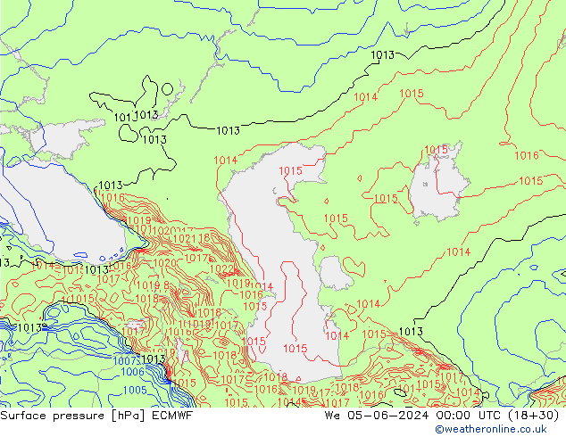 ciśnienie ECMWF śro. 05.06.2024 00 UTC