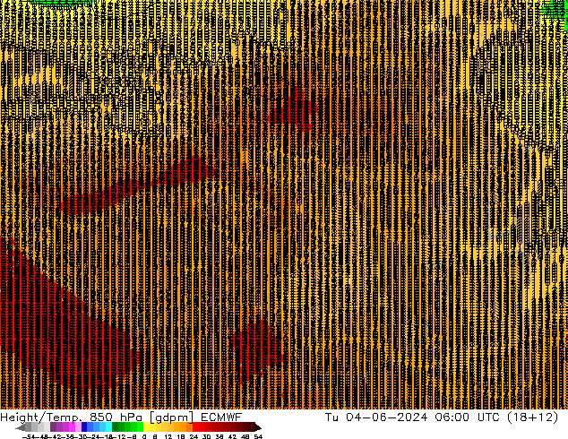 Height/Temp. 850 гПа ECMWF вт 04.06.2024 06 UTC