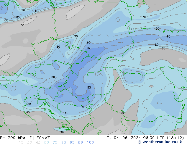 RH 700 hPa ECMWF mar 04.06.2024 06 UTC