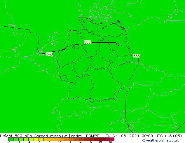 Height 500 hPa Spread ECMWF  04.06.2024 00 UTC