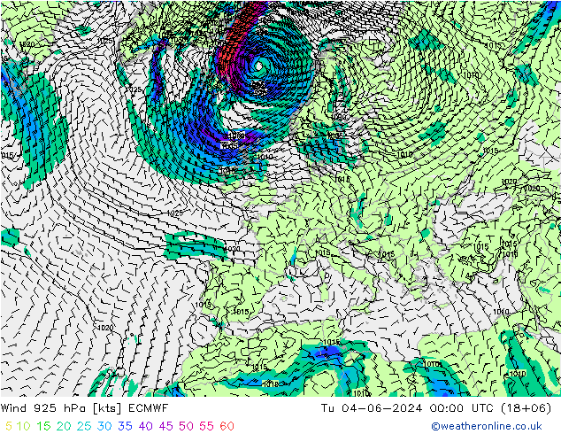 Rüzgar 925 hPa ECMWF Sa 04.06.2024 00 UTC