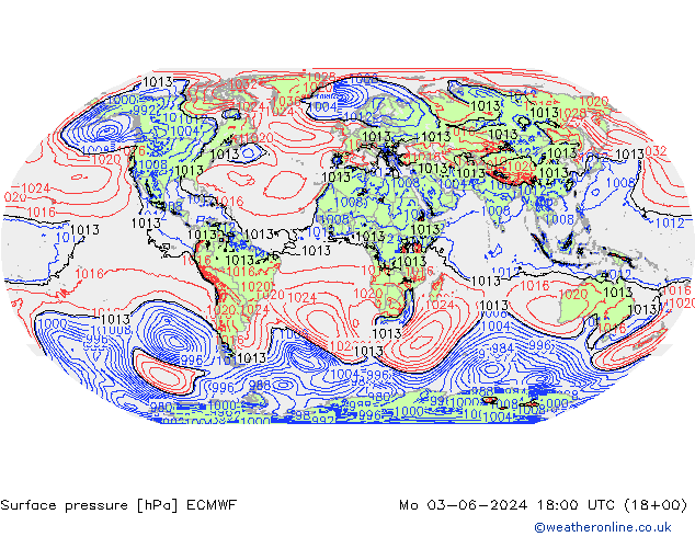 Luchtdruk (Grond) ECMWF ma 03.06.2024 18 UTC