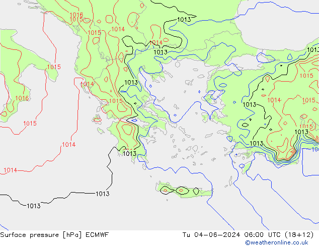 pression de l'air ECMWF mar 04.06.2024 06 UTC