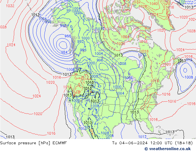 pression de l'air ECMWF mar 04.06.2024 12 UTC