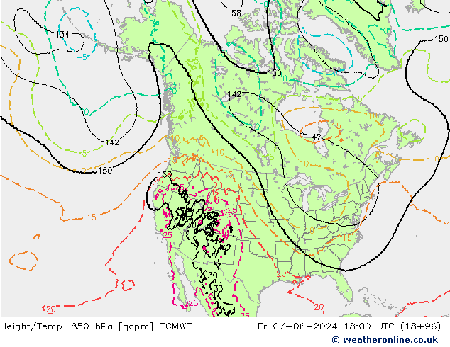 Yükseklik/Sıc. 850 hPa ECMWF Cu 07.06.2024 18 UTC