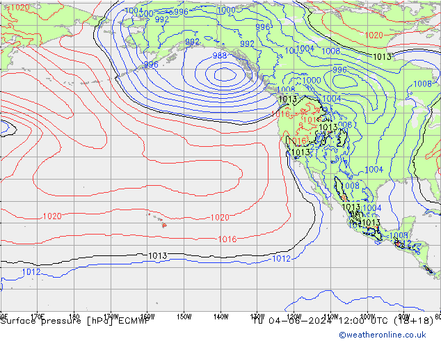 Presión superficial ECMWF mar 04.06.2024 12 UTC