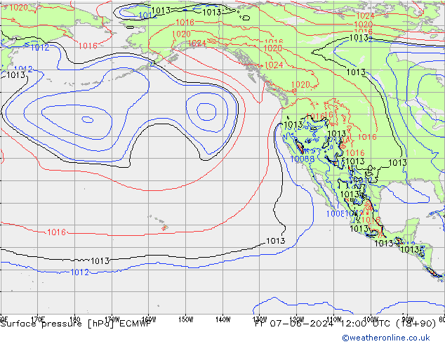 Yer basıncı ECMWF Cu 07.06.2024 12 UTC