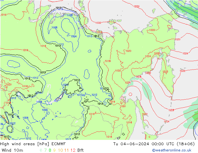 High wind areas ECMWF Ter 04.06.2024 00 UTC