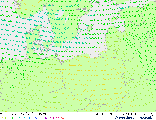 Wind 925 hPa ECMWF do 06.06.2024 18 UTC