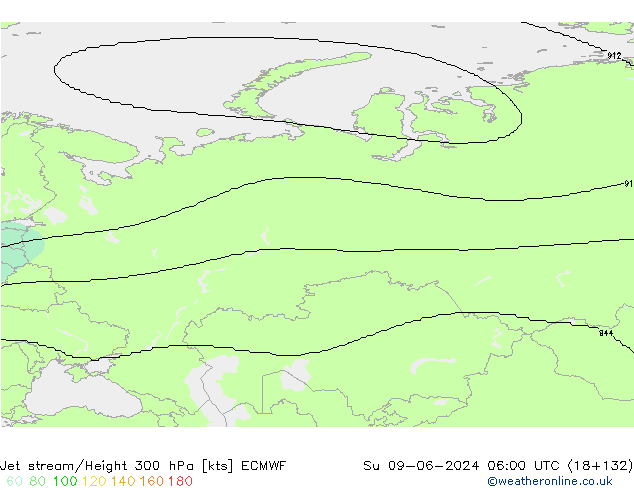 Courant-jet ECMWF dim 09.06.2024 06 UTC