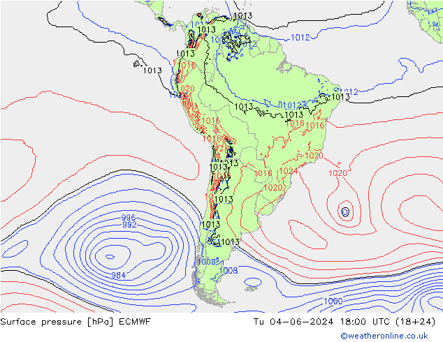 Luchtdruk (Grond) ECMWF di 04.06.2024 18 UTC