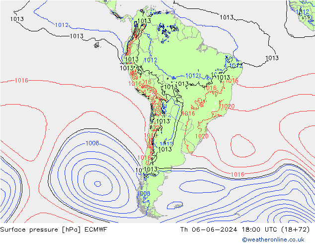 pression de l'air ECMWF jeu 06.06.2024 18 UTC