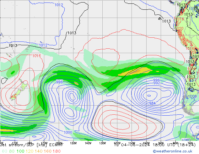 Jet stream ECMWF Ter 04.06.2024 18 UTC