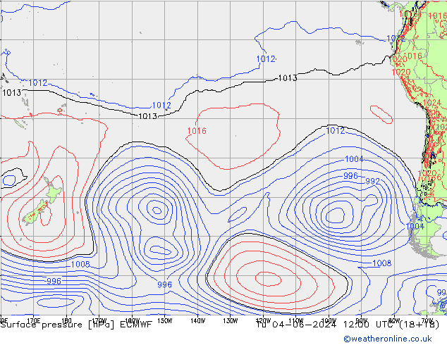 Luchtdruk (Grond) ECMWF di 04.06.2024 12 UTC