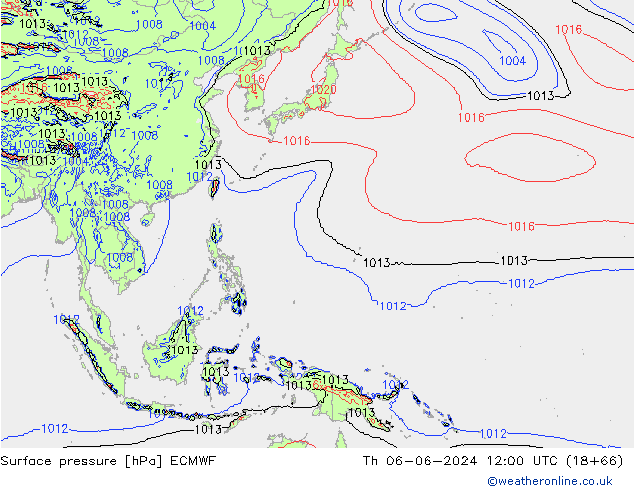 pression de l'air ECMWF jeu 06.06.2024 12 UTC