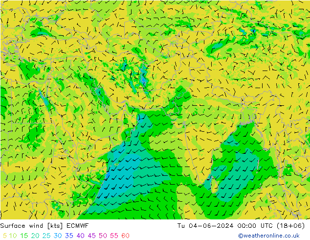 Rüzgar 10 m ECMWF Sa 04.06.2024 00 UTC