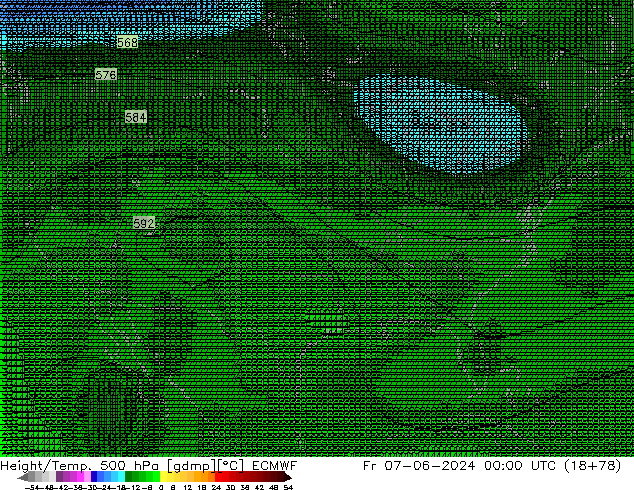 Height/Temp. 500 hPa ECMWF Fr 07.06.2024 00 UTC