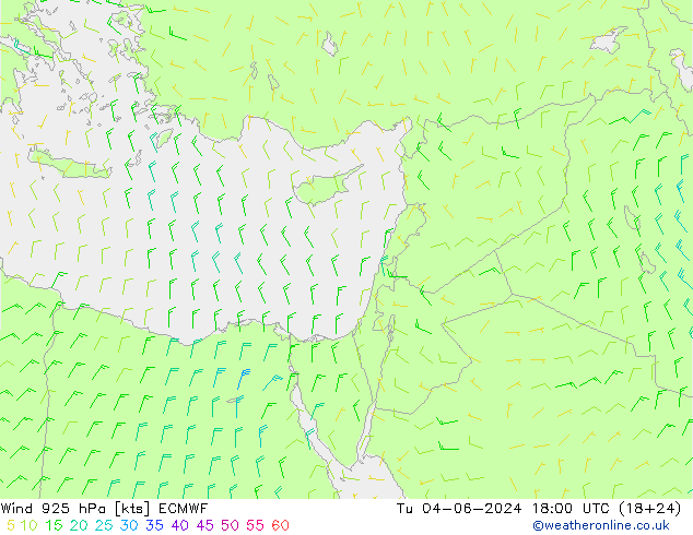 Wind 925 hPa ECMWF di 04.06.2024 18 UTC